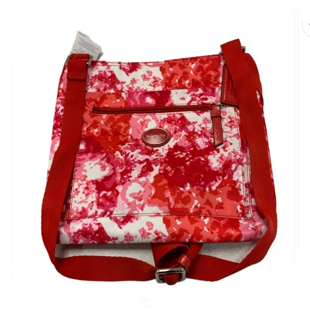Coach Nylon Getaway Floral File Crossbody